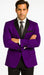 Velour Men's blazer Jacket Purple Two Button Party Suit & Tuxedo & w/ Black  Velvet or Suit Fab