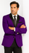 Velour Men's blazer Jacket Purple Two Button Party Suit & Tuxedo & w/ Black  Velvet or Suit Fab