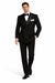 Black Double Breasted Suits Tuxedo Jacket + Pants