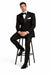 Black Double Breasted Suits Tuxedo Jacket + Pants