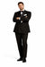 Black Double Breasted Suits Tuxedo Jacket + Pants