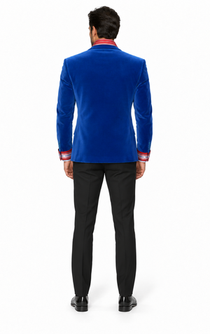 Velvet Blazer - Mens Velvet Jacket Royal Blue Velvet Unique Fashion Designer Men'S Dress Sale Jacket
