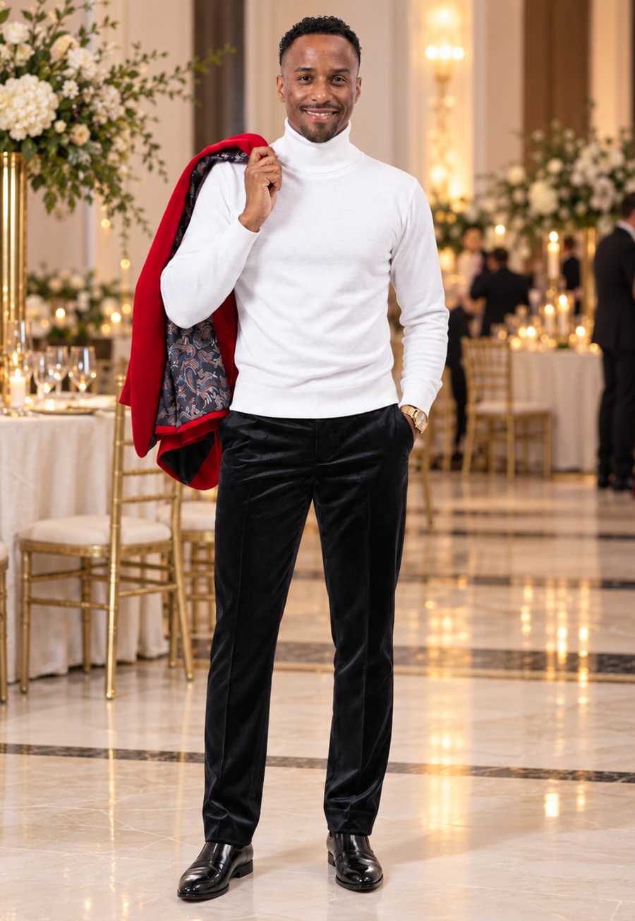 Velvet Pants Black