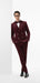 Velvet Suit - Double Breasted Suit - Burgundy Suit - Velvet Fabric Pants Slim Suit