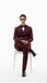 Velvet Suit - Double Breasted Suit - Burgundy Suit - Velvet Fabric Pants Slim Suit