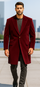 Velvet Tuxedo - Three Quarter - CarCoat Burgundy
