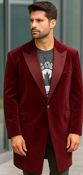 Velvet Tuxedo - Three Quarter - CarCoat Burgundy