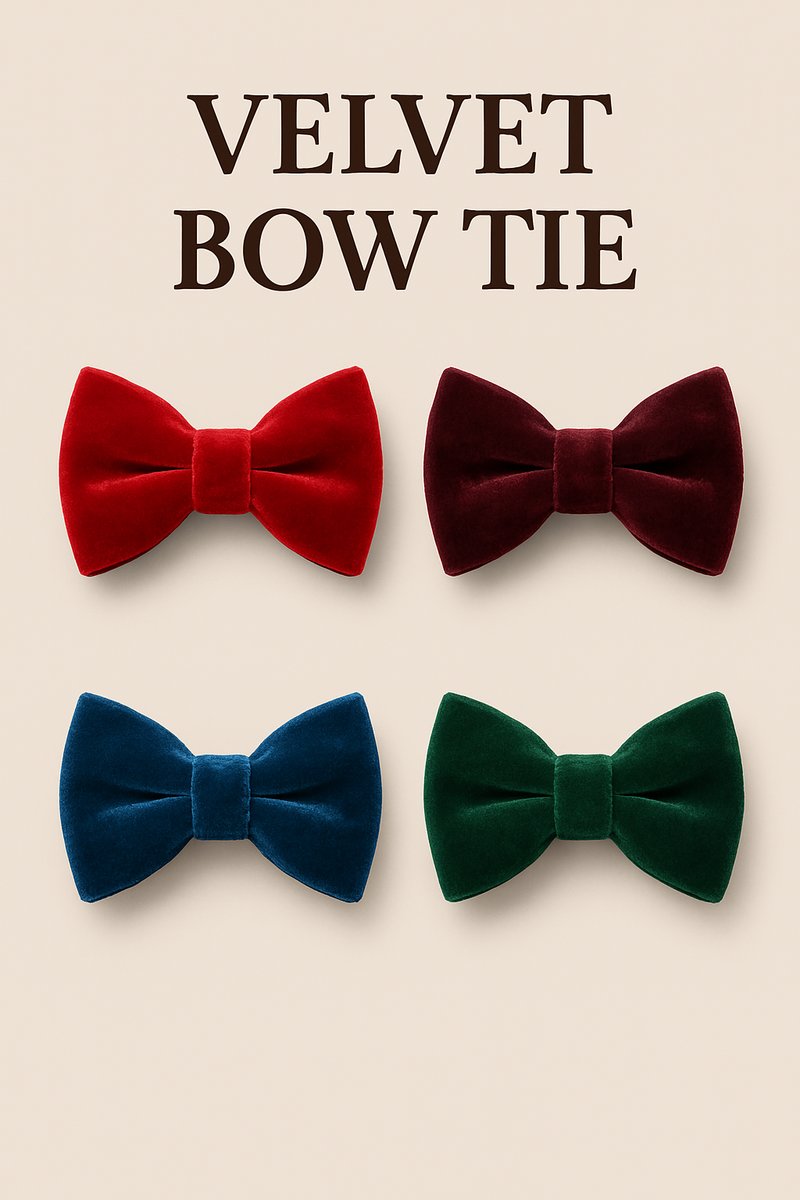 velvet bow tie