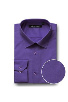 Men's Classic Fit Lilac Spread Collar Dress Shirt