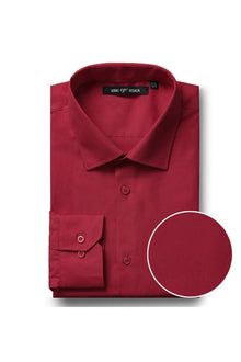 Men's Classic Fit Spread Collar Dress Shirt in Red
