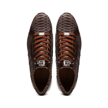 Marco Di Milano Verona Python & Calfskin Sneakers Brown