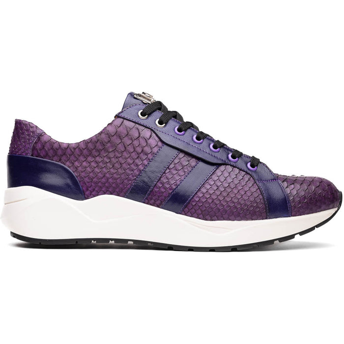 Marco Di Milano Verona Purple Python Calfskin Sneakers — MensUSA