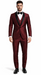 Versailles 1-Button Burgundy Tuxedo Set – Men’s Shawl Lapel Formalwear