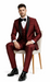 Versailles 1-Button Burgundy Tuxedo Set – Men’s Shawl Lapel Formalwear