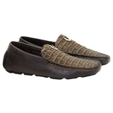 Vestigium Caiman Belly Driving Loafers Sanded Brown - Sanded Brown Caiman Belly men's driving loafer
