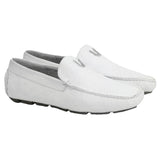 Vestigium Cat Shark Driving Loafers White - White Cat Shark men's driving loafer