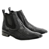 Vestigium Ostrich Leg Chelsea Boots Black - Black