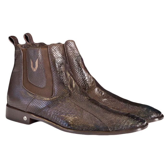 Vestigium Ostrich Leg Chelsea Boots Faded Brown - Faded Brown