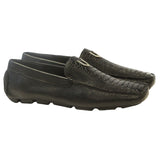 Vestigium Ostrich Leg Driving Loafers Black - Black Ostrich Leg men's driving loafer