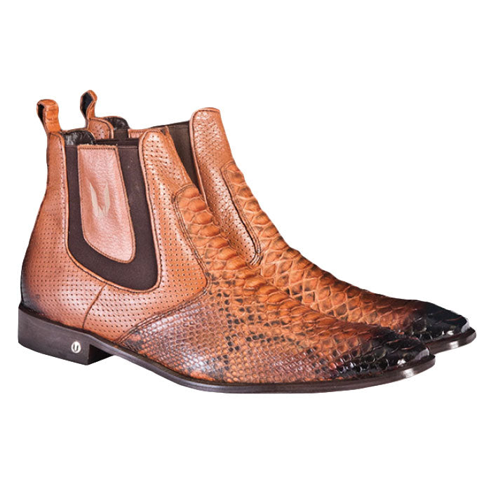 Vestigium Python Chelsea Boots Faded Cognac - Faded Cognac