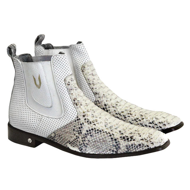 Vestigium Python Chelsea Boots Natural White - Natural White