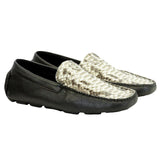 Vestigium Python Driving Loafers Natural Black - Natural Black Python men's driving loafer