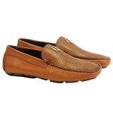 Vestigium Shark Driving Loafers Cognac - Cognac Shark men's driving loafer