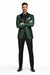 "Posh Paisley Velvet" Emerald Tuxedo Jacket (Separates)