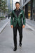 "Posh Paisley Velvet" Emerald Tuxedo Jacket (Separates)