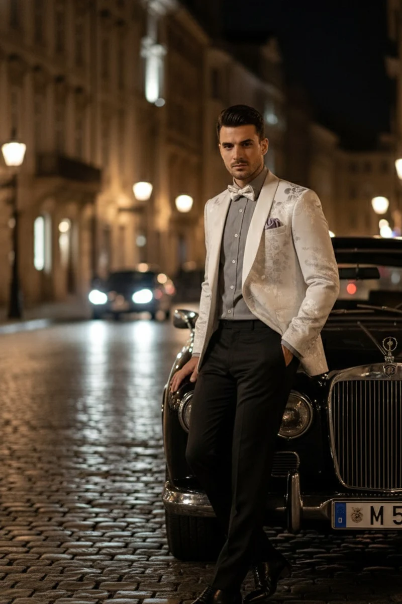 Fusion White Tuxedo Jacket