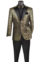 Giza Glamour Gold Tuxedo Jacket