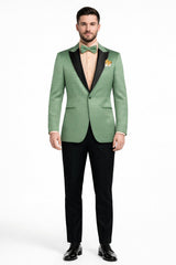 Premium Basil Green Church Suit for Men – Sharp Formal Ensemble Modern Fit