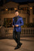 Posh Paisley Velvet Royal Blue Tuxedo Jacket