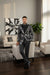 Posh Paisley Velvet Silver Tuxedo Jacket