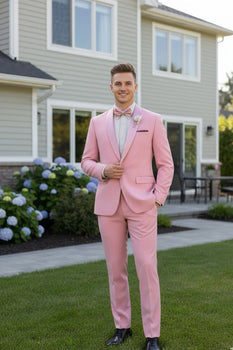 Dusty Rose Shawl Lapel Tuxedo by Spectrum – Elegant 3-Piece Formal Wear