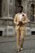 Light Gold Shawl Lapel Tuxedo by Spectrum – Elegant 3-Piece Formal Wear