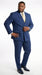 Vitali Mens Blue Tone on Tone Shadow Pinstripe Suit Set – Double Breasted Business Modern Fit Side Vented
