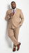 Vitali Tan Double Breasted Suit – Men’s 2 Piece Formal Suit for Wedding, Business and Special Events khaki beige color
