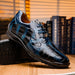 Marco_Di_Milano Vulcan Rustic Navy Leather Shoe