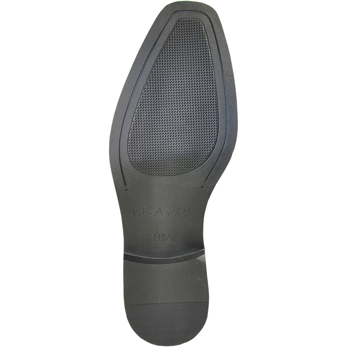 Bravo Mens Pointed Plain Toe Oxford Dress Shoe in Black