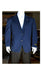 Men's Sport Coat Jacket Blazer 100% Wool Patterned Fabric Two Button  Navy