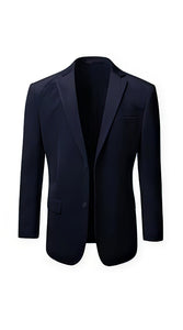 Men's 2 Button Velvet Men's Wholesale Blazer  Navy