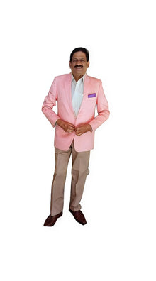 Alberto Nardoni Men'S Pink Color Summer Linen Blazer Sport Coat Jacket