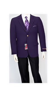 Pacelli Men's Classic Dark Purple Blazer Jacket Blair
