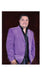 Men's Cotton/Rayon 2 Button Sport Coat  Side Vents Purple