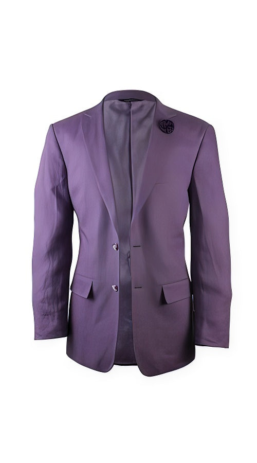 Alberto Nardoni Brand Purple Two Button Linen Fashionable Blazer for men
