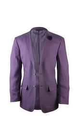 Alberto Nardoni Brand Purple Two Button Linen Fashionable Blazer for men
