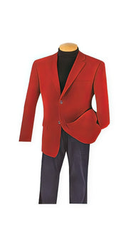 Big And Tall Blazers Clearance Cheap Priced Red Velvet ~ Velour Cheap Blazer Jacket For Men / Sport Coat