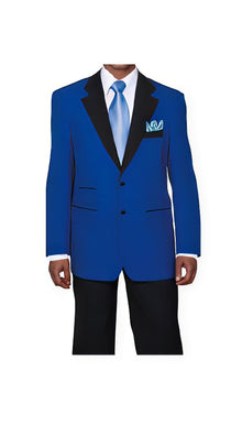 Men's Pacelli Jackson Three buttons  Classic Royal Blue Blazer Jacket