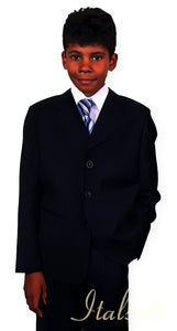 Boys Suits Super 150's Italian super fine Kids Sizes poly~rayon Black Suit Perfect for toddler Suit wedding attire outfits